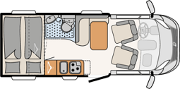 Globebus T1 indeling 255x126px