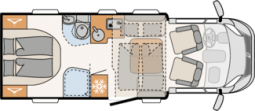 Plattegrond Dethelffs Just T6752 DBL