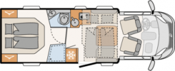 Plattegrond Dethleffs Just 7052 DBL