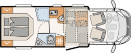 Plattegrond Dethleffs Just 7052 DBM