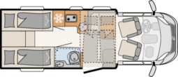 Plattegrond Dethleffs Just T6812 EB