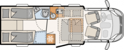 Plattegrond Dethleffs Just T7052 EBL