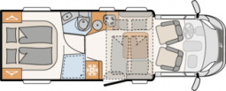 Plattegrond Dethleffs Pulse T7051 DBL