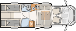 Plattegrond Dethleffs Pulse T7051 EBL