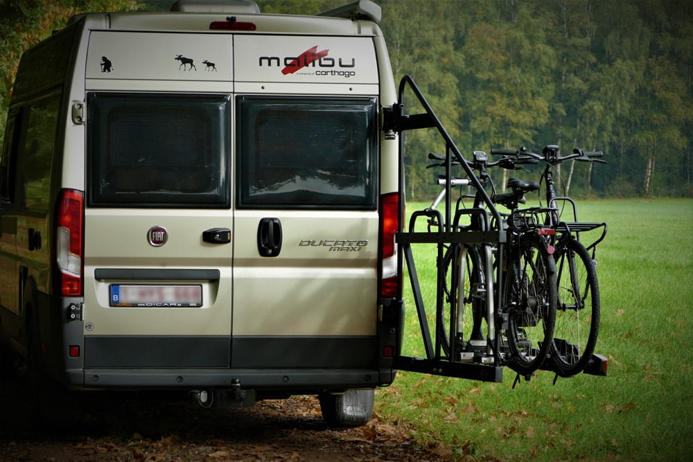 Kinderrijmpjes bunker Wegenbouwproces Van 'n Bike fietsendrager voor Buscampers