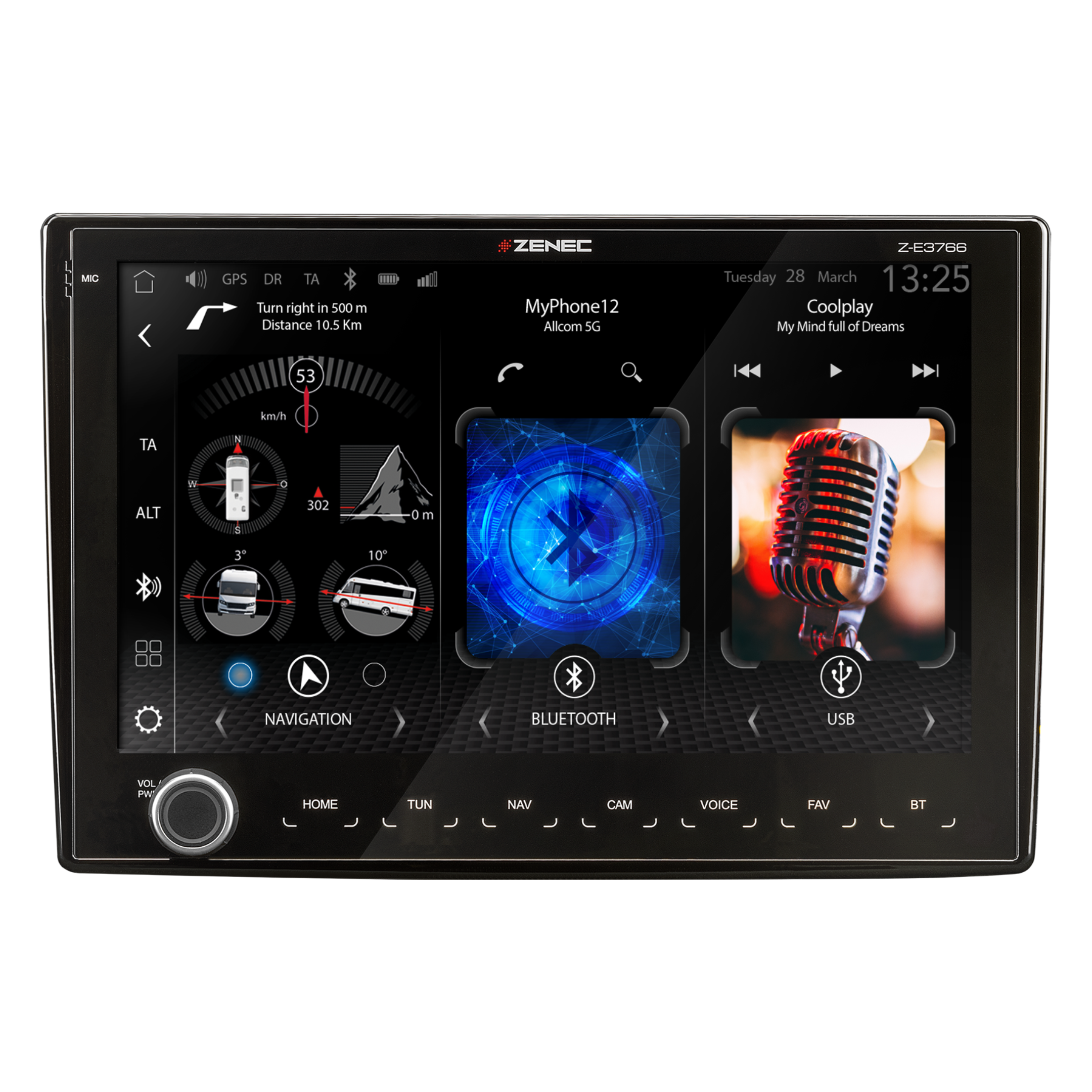 Achteruitrijcamera en navigatiesysteem